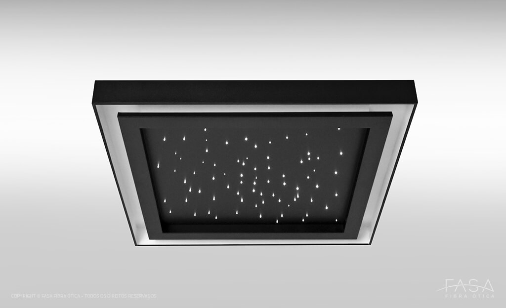 FASA - detalhe da luminária decorativa Plafon Estrelado - preta